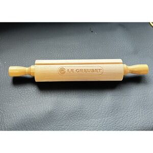 Le Creuset Mini Wooden Recipe Holder Rolling Pin Stand 8" Collectible